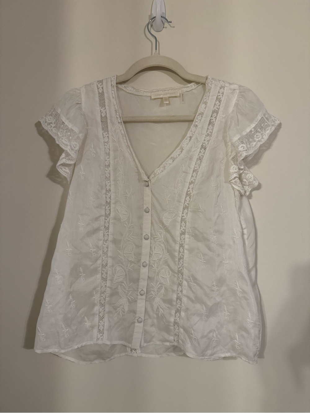 LoveShackFancy Yakira 100% Silk Top Size XS